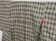 Photo2: 1026i05z720 Vintage Japanese Kimono Silk MEISEN KOMON Off-white Black (2)