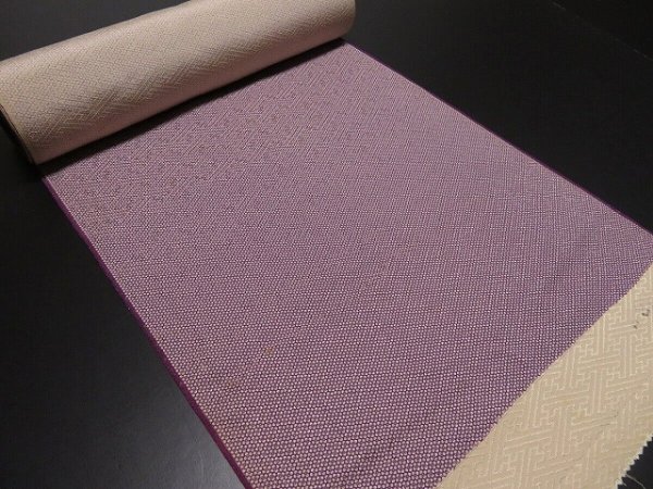 Photo2: C24z660 Japanese Kimono Silk BOLT FABRIC Purple Tiny flower 472.4" (2)