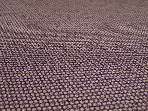 Photo4: C24z660 Japanese Kimono Silk BOLT FABRIC Purple Tiny flower 472.4" (4)