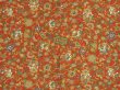 Photo3: 1307i08z550 Vintage Japanese Kimono Silk HAORI Dark orange Bird Flower (3)