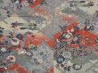 Photo5: 1312i07z970 Japanese Kimono Silk KOMON Light gray Flowers (5)