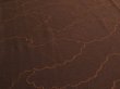 Photo2: 2P06z100 Japanese Kimono Silk Embroidery FABRIC Brown Cloud 63" (2)
