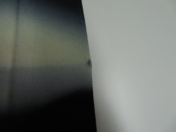 Photo8: 1Z05z80 Japanese Kimono Silk Artist work FABRIC Black Trees 44.9" (8)