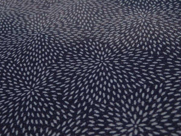 Photo3: 2V05z90 Japanese Kimono Silk  FABRIC Dark purple-gray Chrysanthemum 67.7" (3)