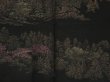 Photo3: 1317T07z590 Vintage Japanese Kimono Silk HAORI Black Temples (3)