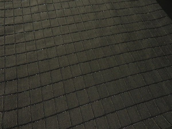 Photo2: 3C02z60 Vintage Japanese Kimono Silk  FABRIC Dark brown-gray   42.5" (2)