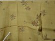 Photo8: 1112T04z510 Vintage Japanese Kimono Linen OJIYA CHIJIMI Light ochre Flower (8)