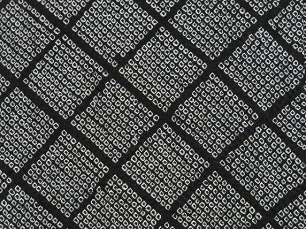 Photo3: 1312i06z460 Vintage Japanese Kimono Silk SHIBORI HAORI Black (3)