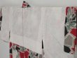 Photo10: 1409i09z520 Vintage Japanese Kimono Silk MEISEN HAORI Black Flower (10)
