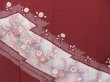 Photo7: 1502T02z970 Japanese Kimono Silk TSUKESAGE Wine red Flowers (7)