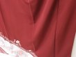 Photo4: 1502T02z970 Japanese Kimono Silk TSUKESAGE Wine red Flowers (4)