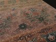Photo2: 3P09z50 Japanese Kimono Silk  FABRIC Light brown Flowers 76.4" (2)