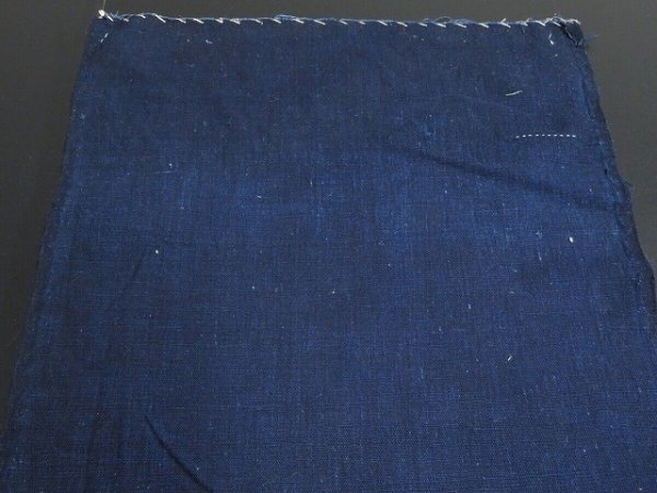 Photo7: 1T19z130 Vintage Japanese Kimono Cotton Boro Ranru Patch Indigo   77.2" (7)