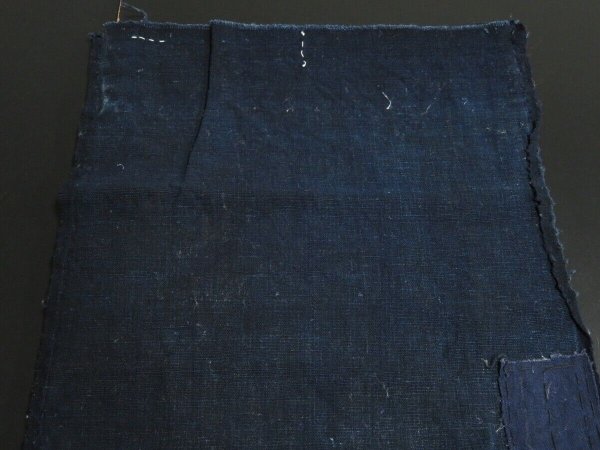 Photo9: 3D30z180 Japanese Kimono Cotton Boro Ranru Patch Indigo   70.1" (9)