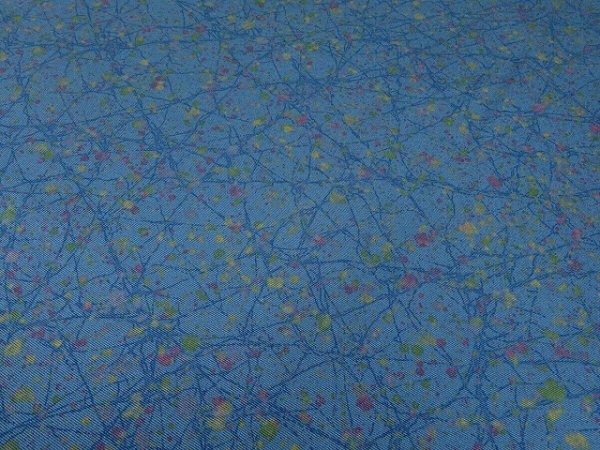 Photo2: 1E02z60 Japanese Kimono Silk  FABRIC Light blue   40.9" (2)