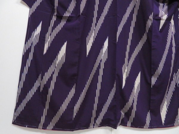 Photo4: 0625i09z880 Vintage Japanese Kimono Silk OMESHI KOMON Grape (4)