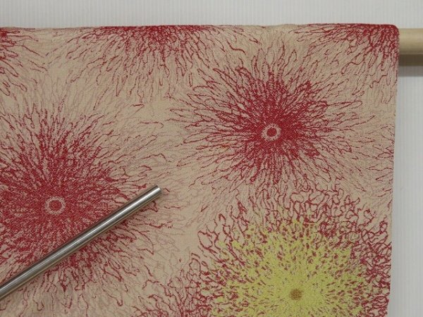 Photo4: 1019i01z900 Vintage Japanese Kimono Silk HAORI Ecru beige Flower (4)