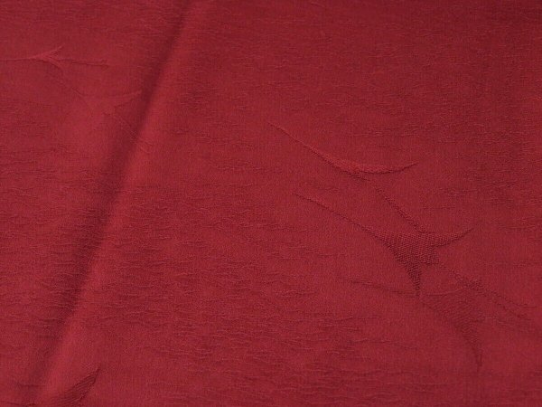 Photo3: 3C01z50 Japanese Kimono Silk  FABRIC Dark pink-red Flying crane 40.9" (3)