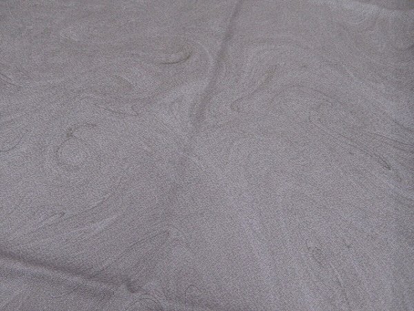 Photo2: 4H02z60 Japanese Kimono Silk  FABRIC Light gray Suminagashi 42.5" (2)