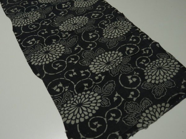 Photo2: 4M13z70 Vintage Japanese Kimono Cotton Momen Boro Fabric Indigo Katazome 55.1" (2)