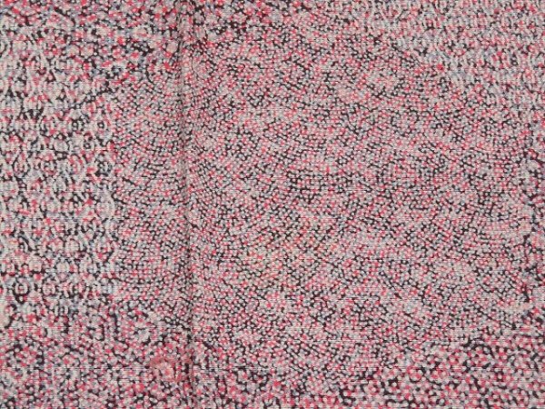 Photo6: 2D06z90 Japanese Kimono Silk  FABRIC Pink, Dark brown Kiribame 66.9" (6)