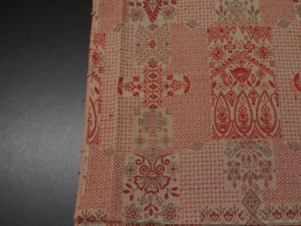 Photo6: 2i01z60 Vintage Japanese Kimono Silk  FABRIC Light gray Flowers 41.7" (6)