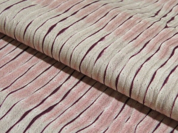 Photo4: 2P02z60 Japanese Kimono Silk  FABRIC Light gray Shibori dyeing 38.6" (4)