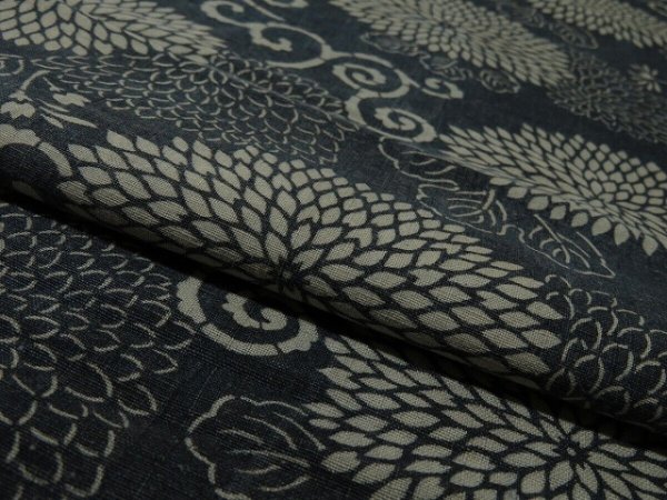 Photo7: 4M17z110 Vintage Japanese Kimono Cotton Momen Boro Fabric Indigo Katazome 66.1" (7)