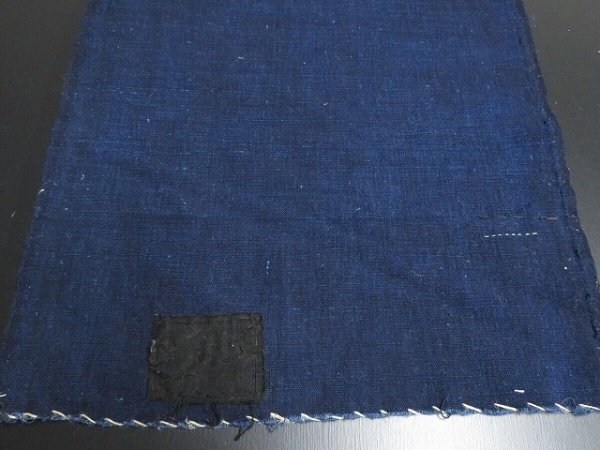 Photo2: 1T19z130 Vintage Japanese Kimono Cotton Boro Ranru Patch Indigo   77.2" (2)