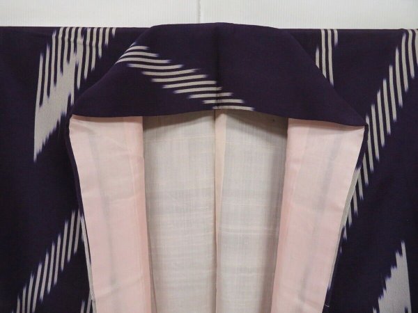 Photo8: 0625i09z880 Vintage Japanese Kimono Silk OMESHI KOMON Grape (8)