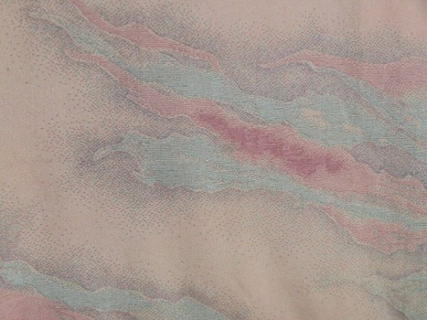 Photo4: 1203i05z600 Vintage Japanese Kimono Silk HAORI Light pink Cloud (4)