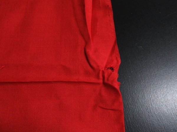 Photo8: 3L02z40 Vintage Japanese Kimono Silk MEISEN FABRIC Orangered Plum branch 50.4" (8)