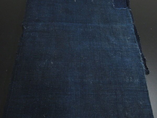Photo5: 3D30z180 Japanese Kimono Cotton Boro Ranru Patch Indigo   70.1" (5)