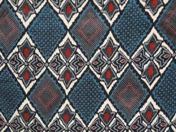 Photo6: 1026T09z600 Vintage Japanese Kimono Silk KOMON Dark blue Black (6)