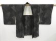 Photo5: 2727T03z580 Vintage Japanese Kimono Silk HAORI Flowers Silver (5)