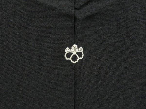 Photo5: 2805T05z650 Vintage Japanese Kimono Silk HAORI Flowers Black (5)