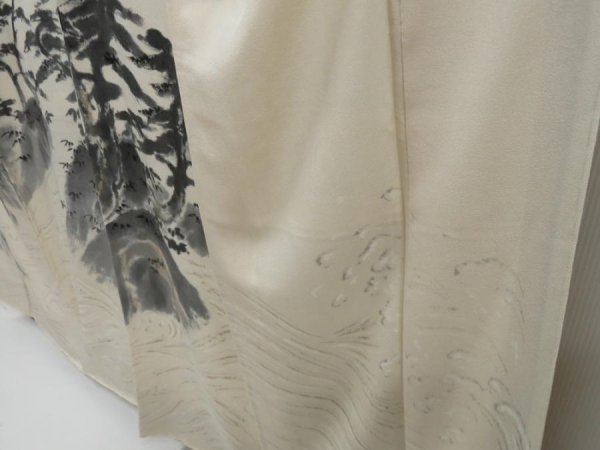 Photo4: 2806T10z930  Japanese Kimono Silk TSUKESAGE Artist work  Hand Painted (4)