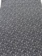 Photo1: 2M02z60  Japanese Kimono Silk  FABRIC Flower Black 38.6x13.8 (1)
