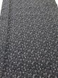 Photo1: 2M03z70  Japanese Kimono Silk  FABRIC Flower Black 51.2x13.8 (1)