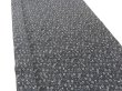 Photo3: 2M03z70  Japanese Kimono Silk  FABRIC Flower Black 51.2x13.8 (3)