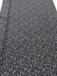 Photo1: 2M04z70  Japanese Kimono Silk  FABRIC Flower Black 51.2x13.8 (1)