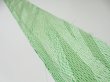 Photo1: 1U08z40  Japanese Kimono Silk  FABRIC Shibori dyeing Green 55.9x7.5 (1)