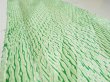 Photo4: 1U08z40  Japanese Kimono Silk  FABRIC Shibori dyeing Green 55.9x7.5 (4)