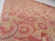Photo4: 1I08z50  Japanese Kimono Crepe Silk  FABRIC Umbrella Red-Brown 62.2x6.7 (4)