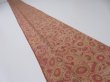 Photo1: 1I09z60  Japanese Kimono Crepe Silk  FABRIC Umbrella Red-Brown 85.0x6.7 (1)