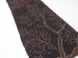 Photo2: 3M10z30  Japanese Kimono Silk  FABRIC Branch Black 31.5x6.7 (2)