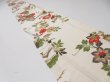 Photo1: 4G07z40  Japanese Kimono Silk  FABRIC Chrysanthemum Off-white 61.4x7.1 (1)
