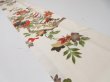 Photo1: 4G10z30  Japanese Kimono Silk  FABRIC Chrysanthemum Off-white 37.8x6.7 (1)
