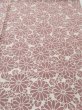 Photo1: 4G02z60  Japanese Kimono Silk  FABRIC Chrysanthemum Rosy brown 40.9x14.6 (1)