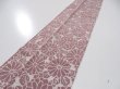 Photo3: 4G09z60  Japanese Kimono Silk  FABRIC Chrysanthemum Rosy brown 86.6x7.1 (3)